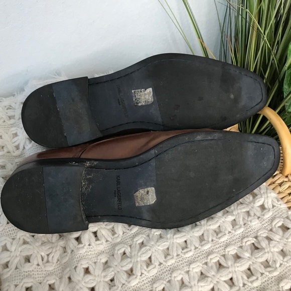 KARL LAGERFELD Men's Leather Derby Dress Shoes - Picture 7 of 7